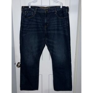 American Eagle Outfitters Mens Dark Wash Straight Fit Jeans Size 44x32